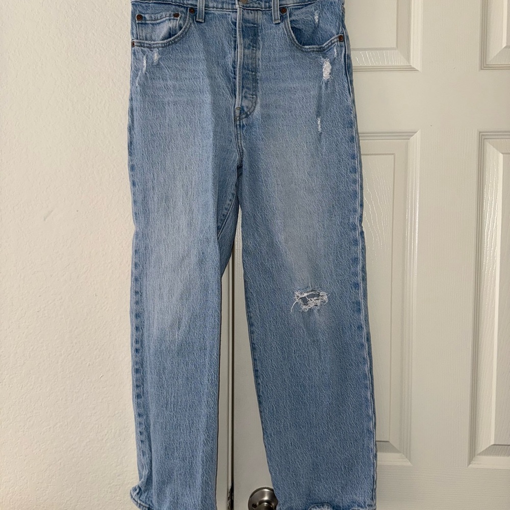Light Blue Distressed Jeans